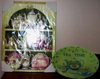 Tea set plaque 63070#1E4FA2